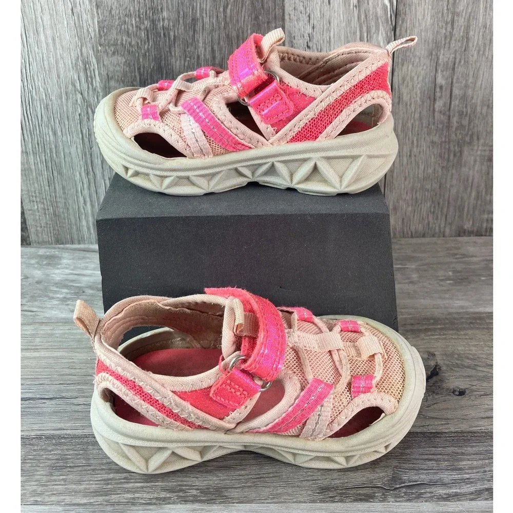 OshKosh Bgosh Pink Water Sandals Toddler Girls Size 5M Closed Toe Washable Shoes